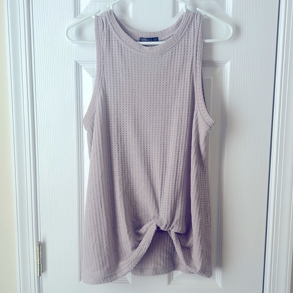 Lavender Miholl Waffle Tank